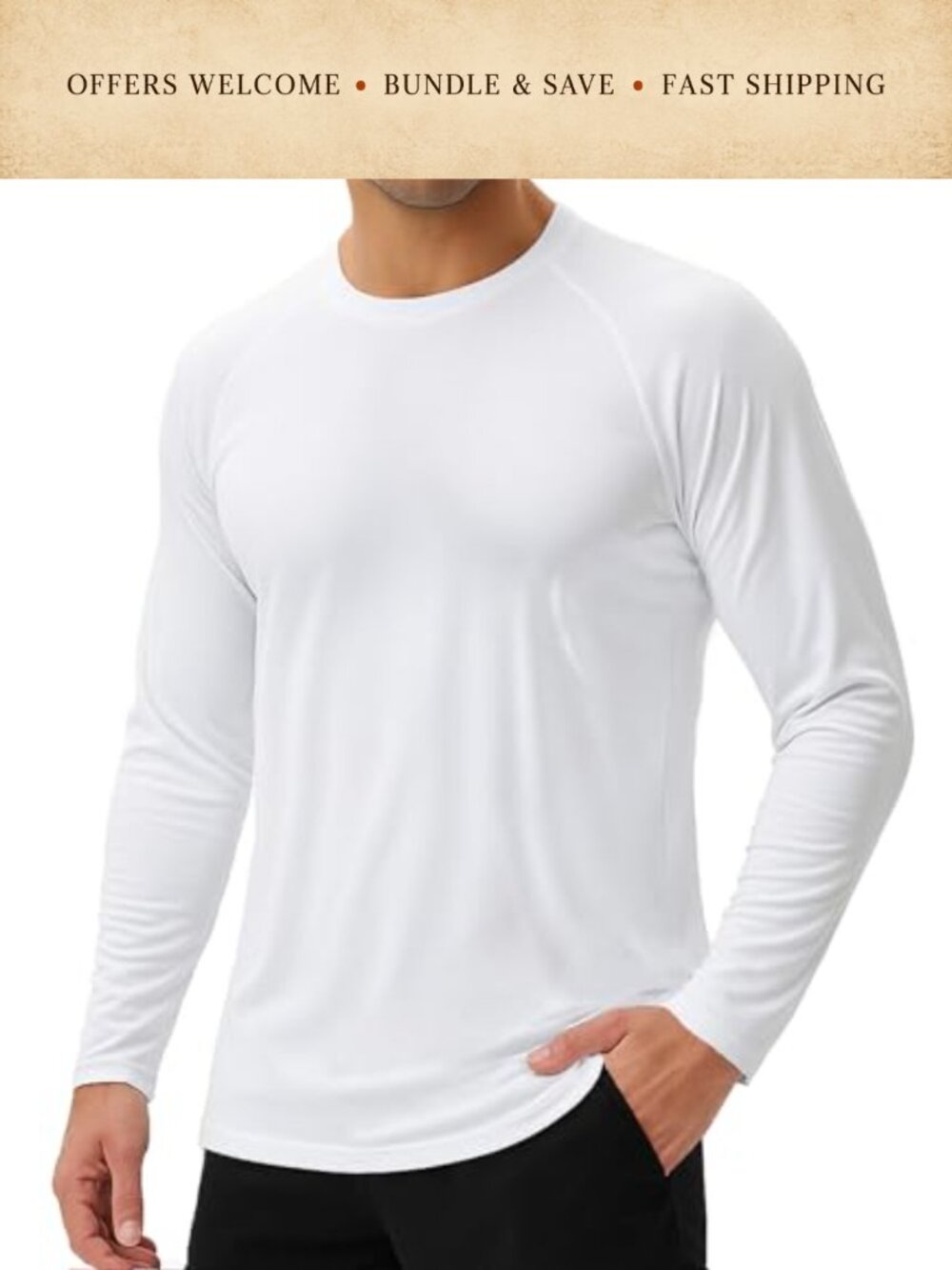 Men's Rash Guard UPF 50+ Long Sleeve Quick Dry Swim Shirt